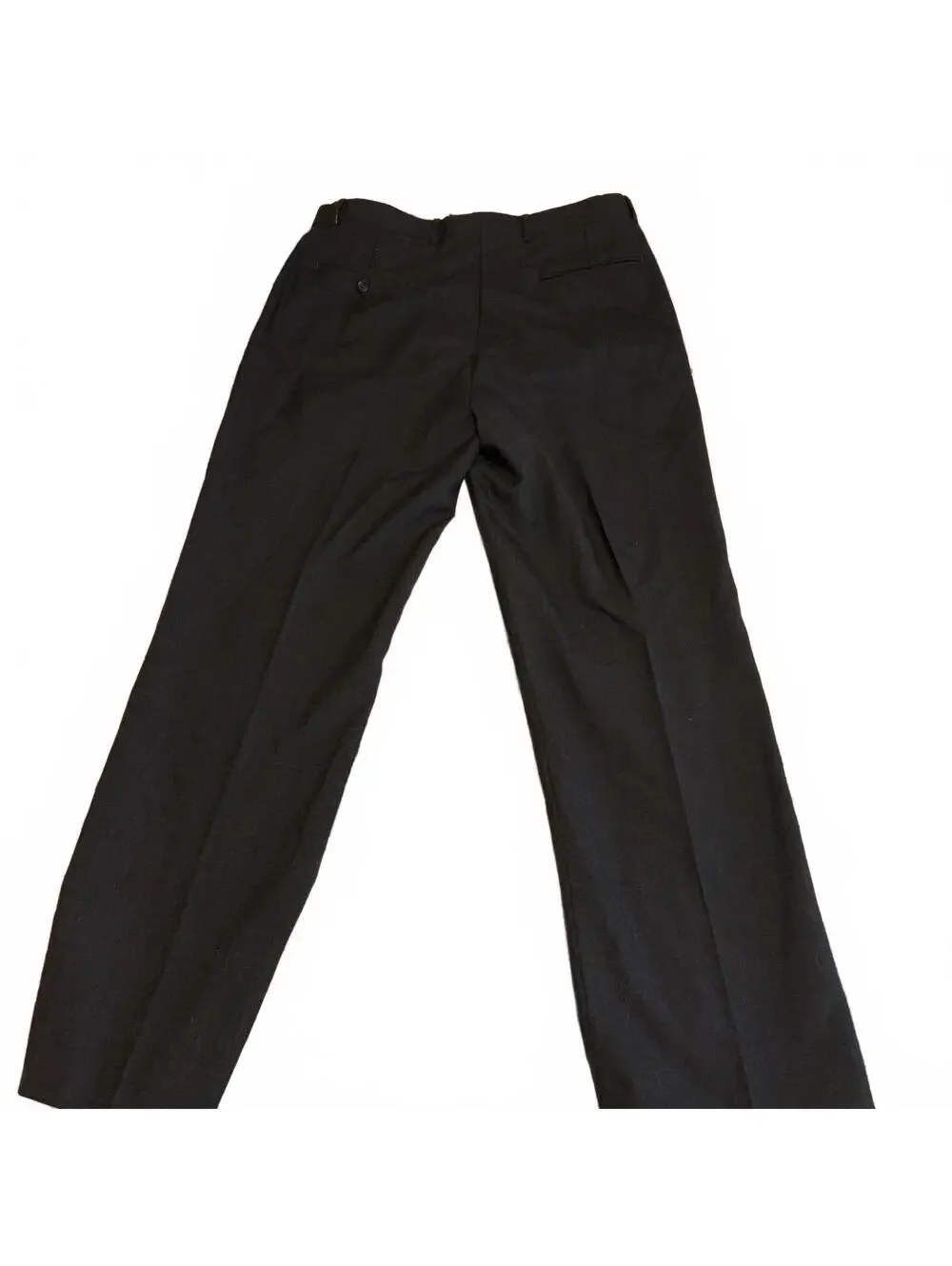 Stafford 100% Worsted Wool $120 Men’s Size 34 x 30 Black Wool Dress Pants Work - Picture 2 of 9